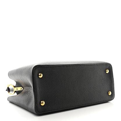 Louis Vuitton Taurillon Capucines MM Black Fuchsia 5 of 11