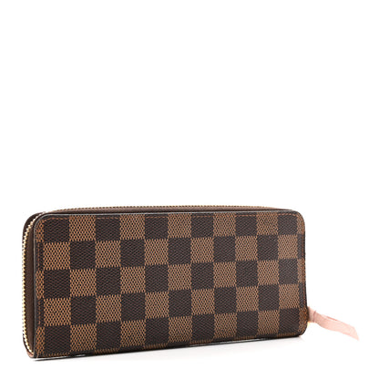 Louis Vuitton Damier Ebene Clemence Wallet Rose Ballerine 3 of 8