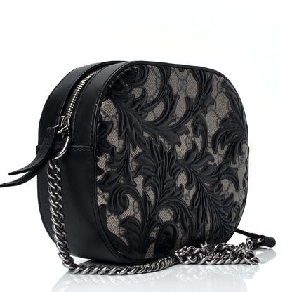 Gucci GG Supreme Monogram Arabesque Mini Chain Shoulder Bag Beige Black 2 of 4