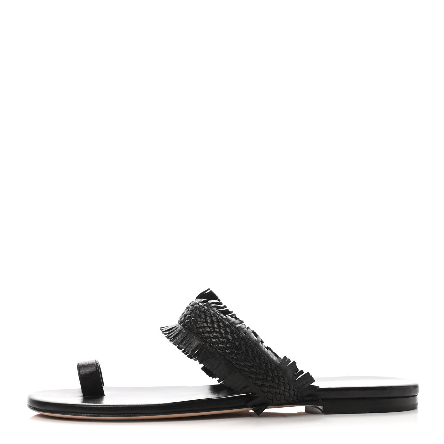 Christian Dior Lambskin Braided Wave Sandal 37 Black 1 of 4