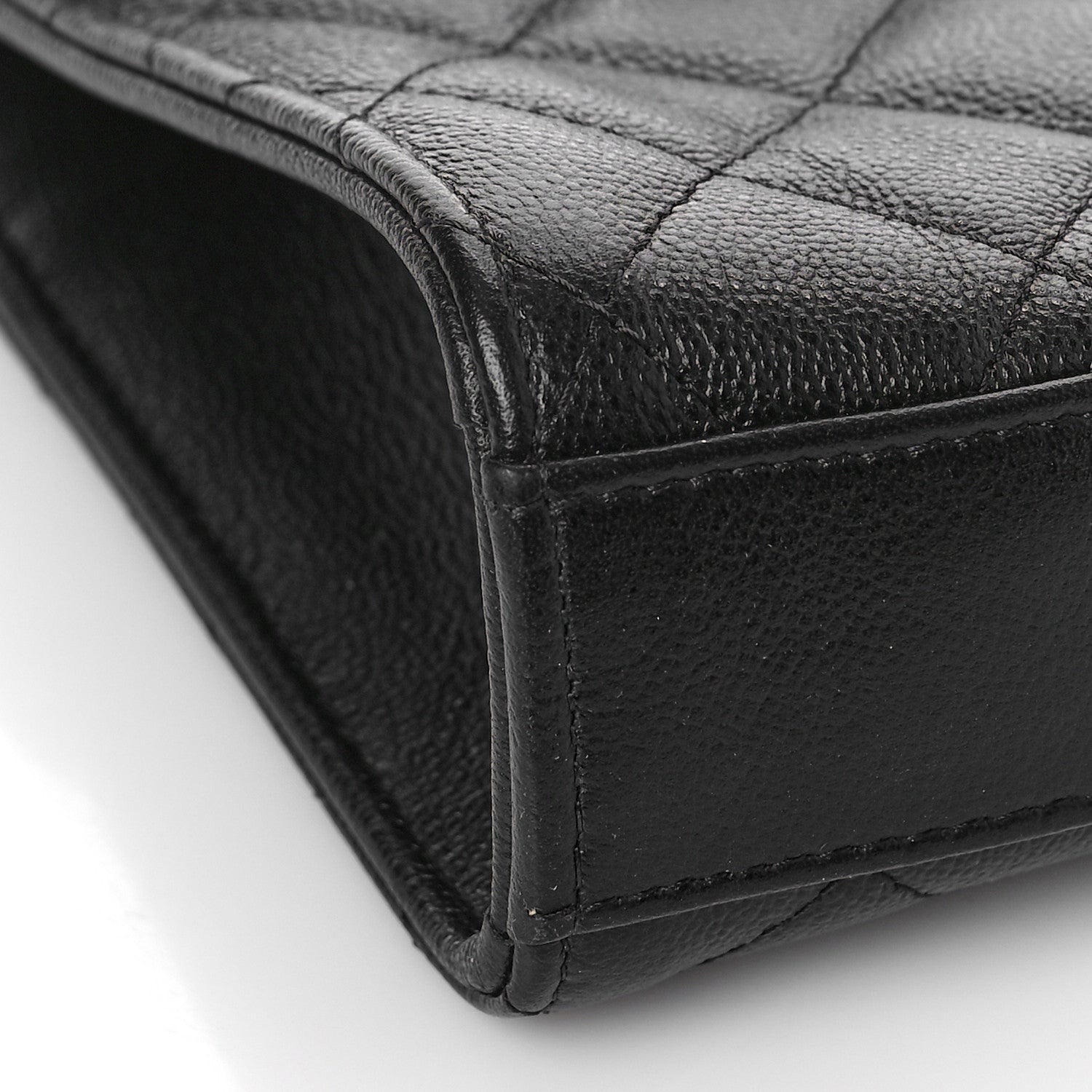 Chanel Grained Calfskin Quilted CC Box Clutch With Chain Black 8 of 9