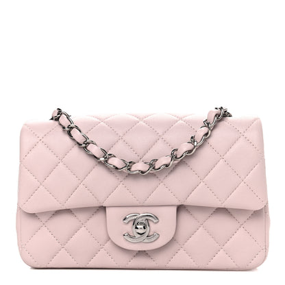 Chanel Lambskin Quilted Mini Rectangular Flap Light Purple 1 of 8