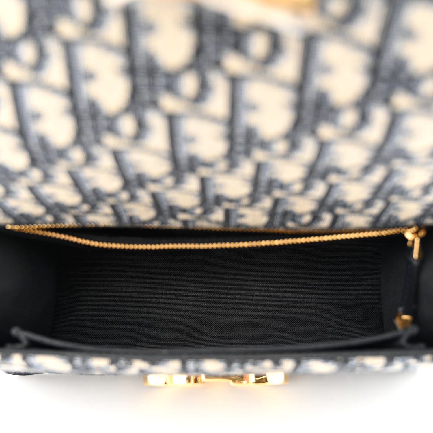 Christian Dior Oblique 30 Montaigne Chain Flap Bag Blue 5 of 10