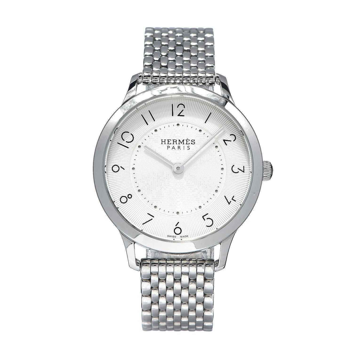 Hermes Stainless Steel 32mm Slim d'Hermes Quartz Watch Silver 1 of 6