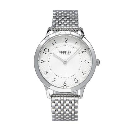 Hermes Stainless Steel 32mm Slim d'Hermes Quartz Watch Silver 1 of 6