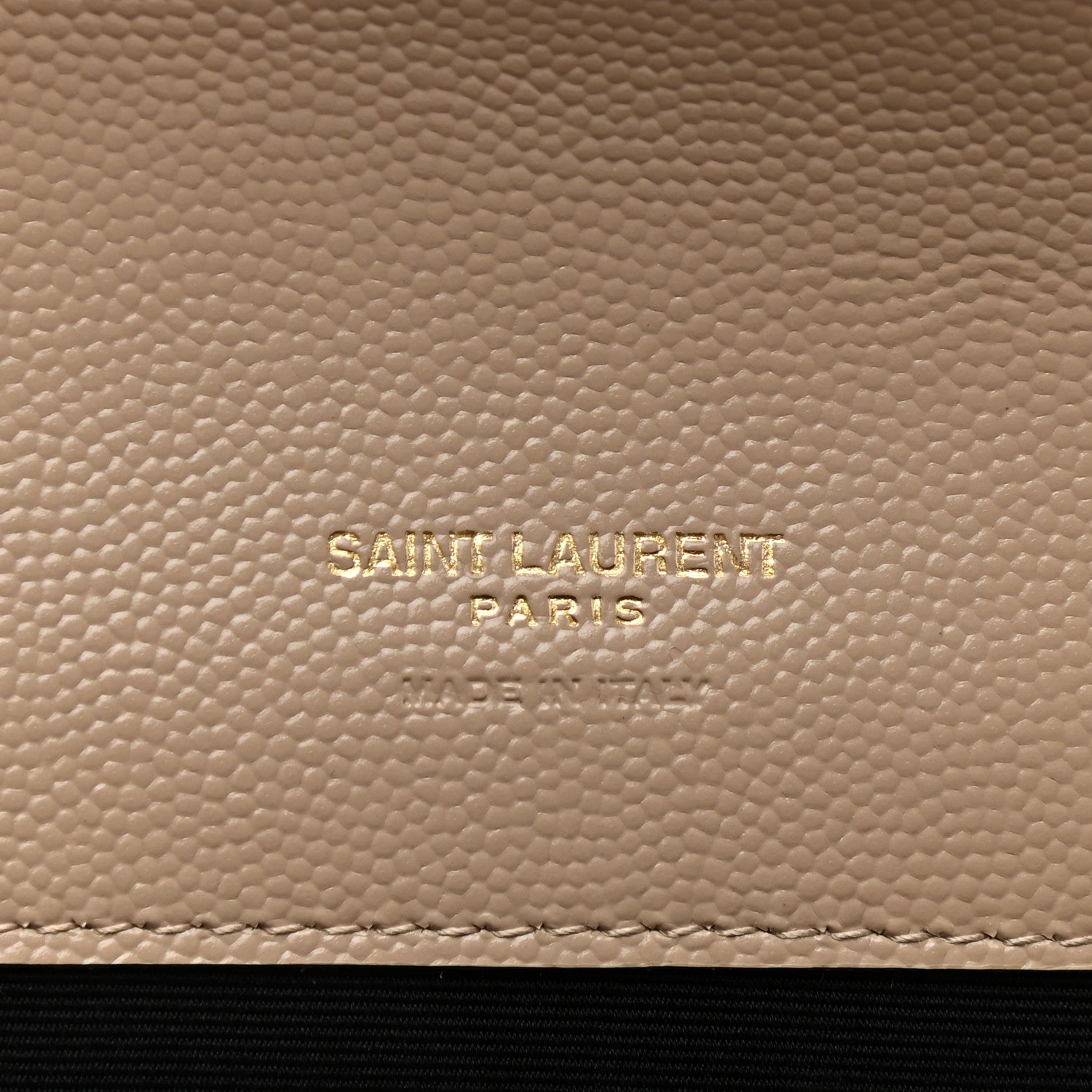 Saint Laurent Grain De Poudre Textured Mixed Matelasse Triquilt Monogram Clutch Dark Beige 6 of 11