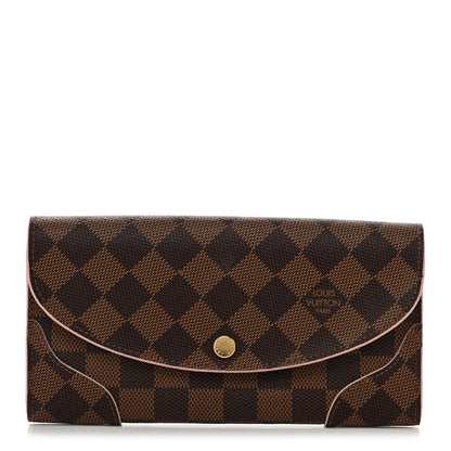 Louis Vuitton Damier Ebene Caissa Wallet Rose Ballerine 1 of 7