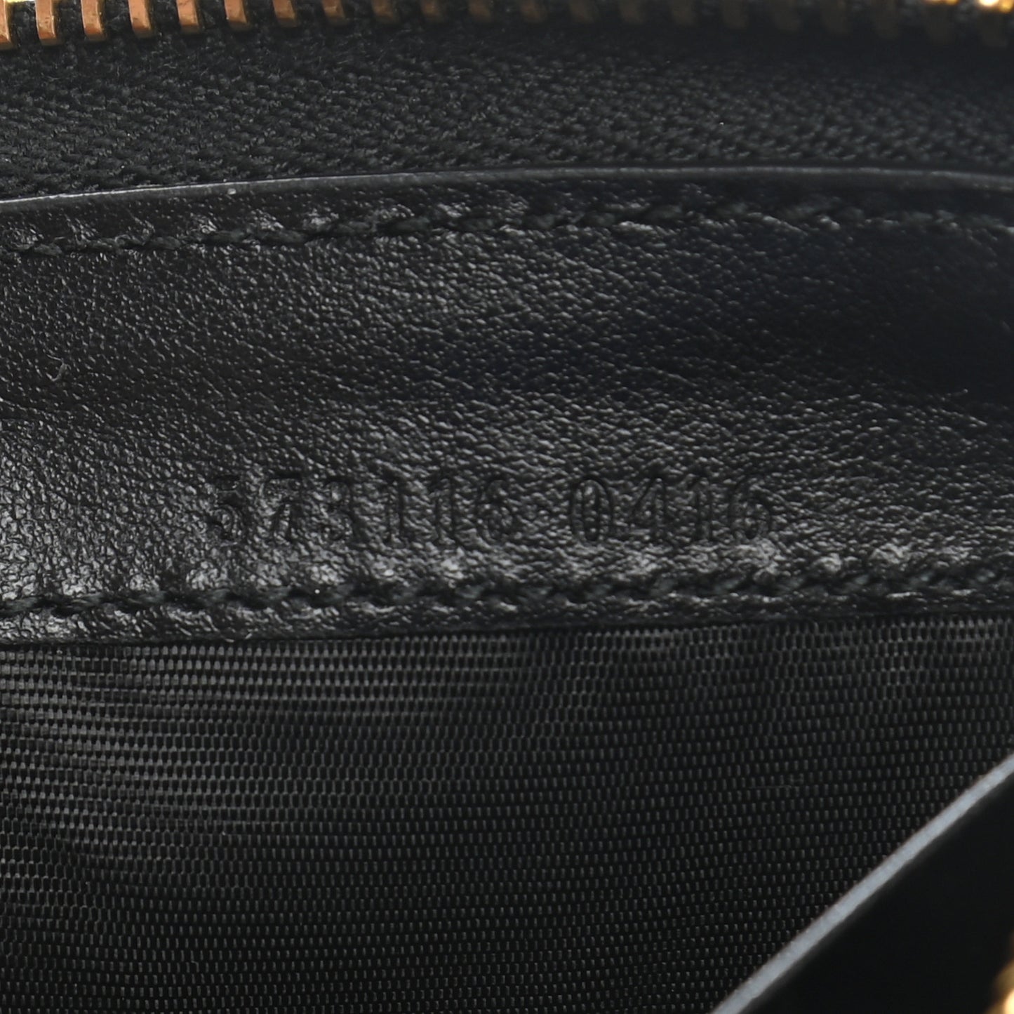 Calfskin Logo Zip Around Wallet Black