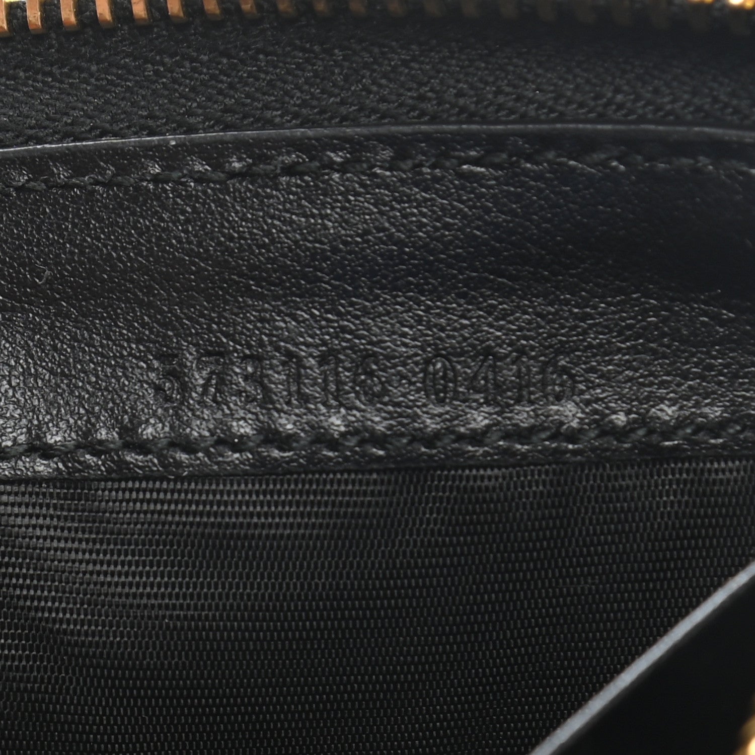 Gucci Calfskin Logo Zip Around Wallet Black 7 of 7