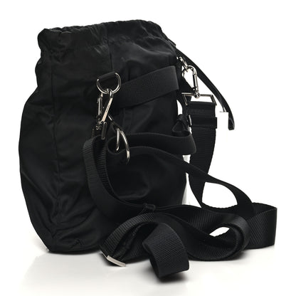 Prada Nylon Drawstring Convertible Crossbody Black 3 of 9