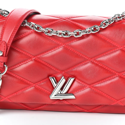 Louis Vuitton Lambskin Malletage GO-14 PM Red 7 of 9