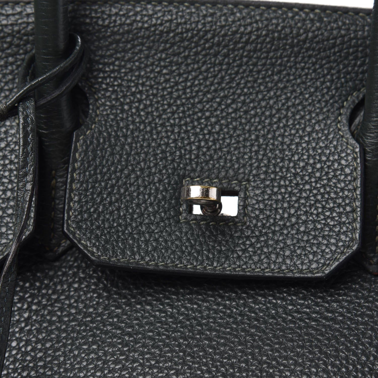 Hermes Taurillon Clemence Birkin 30 Vert De Gris 8 of 16