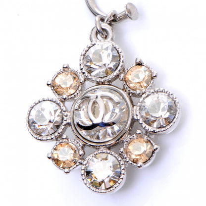 Chanel Crystal CC Earrings Silver 3 of 5