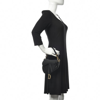 Christian Dior Calfskin Mini Saddle Bag Black 2 of 10
