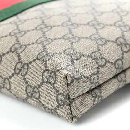Gucci GG Supreme Monogram Web Messenger Bag Black 7 of 9