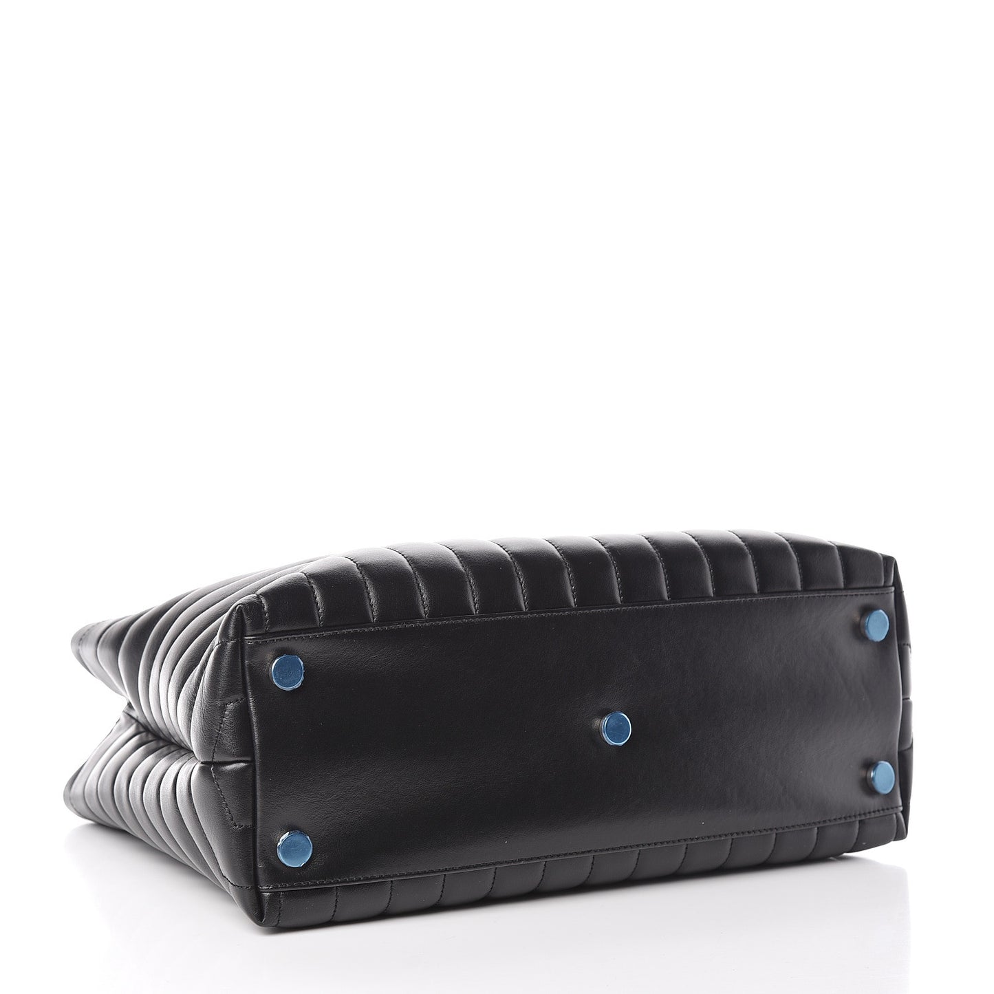 Calfskin Y Quilted Monogram Large Loulou Shopper Black
