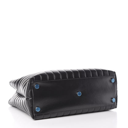 Saint Laurent Calfskin Y Quilted Monogram Large Loulou Shopper Black 4 of 11