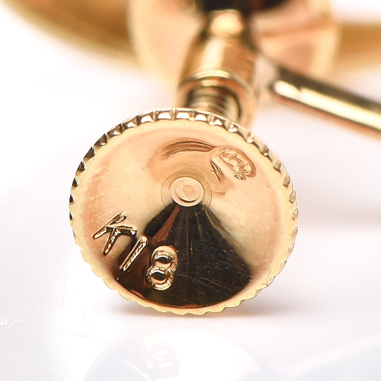 18K Yellow Gold Diamond Akoya Pearl 7mm Heart Screw Back Earrings