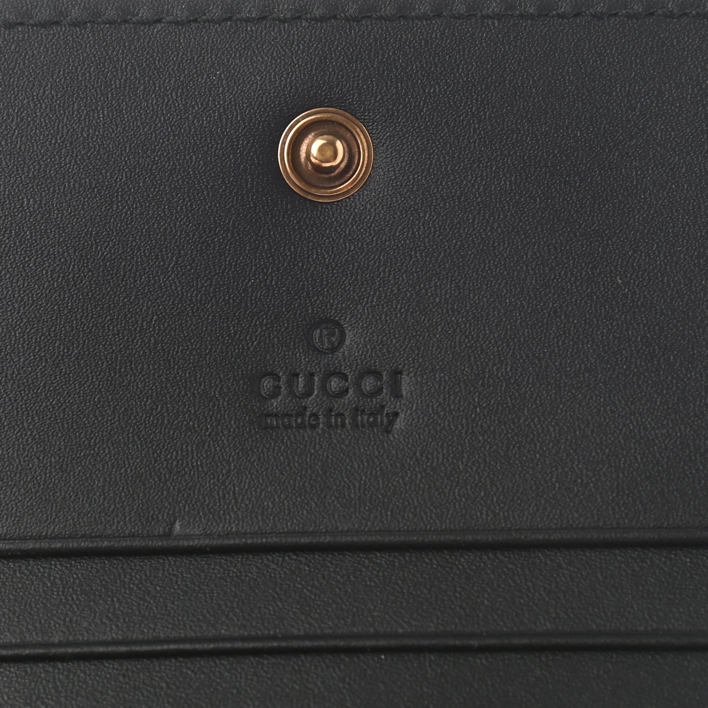 Calfskin Queen Margaret Card Case Wallet Black
