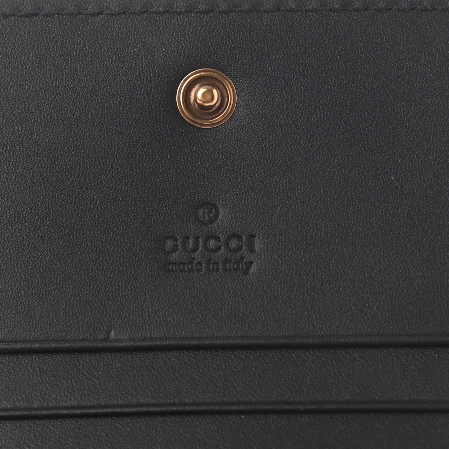 Gucci Calfskin Queen Margaret Card Case Wallet Black 6 of 7