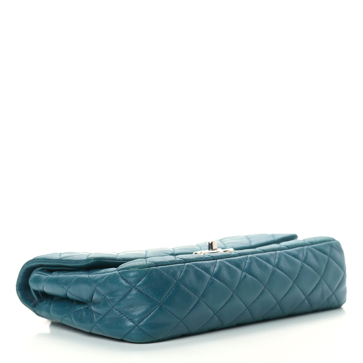 Chanel Lambskin Quilted Medium Double Flap Dark Green 4 of 15