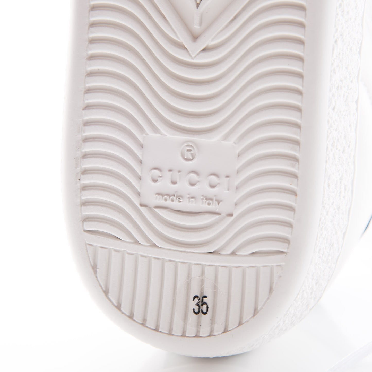 Calfskin Ayers Bee Embroidered Womens Ace Sneakers 35 White Green