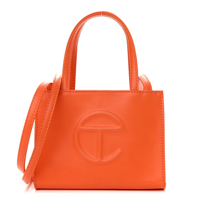 Telfar Vegan Leather Small Shopping Bag Orange 1 of 15