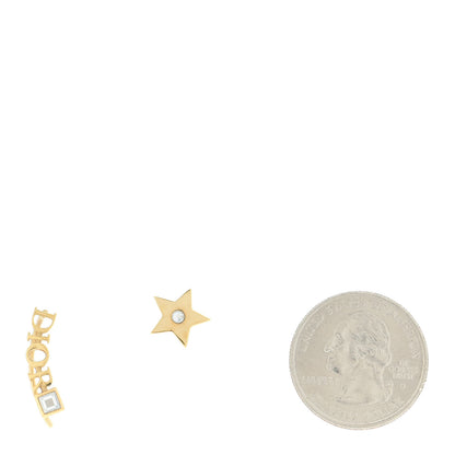 Christian Dior Metal Crystal Dio(r)evolution Earrings Gold 2 of 4