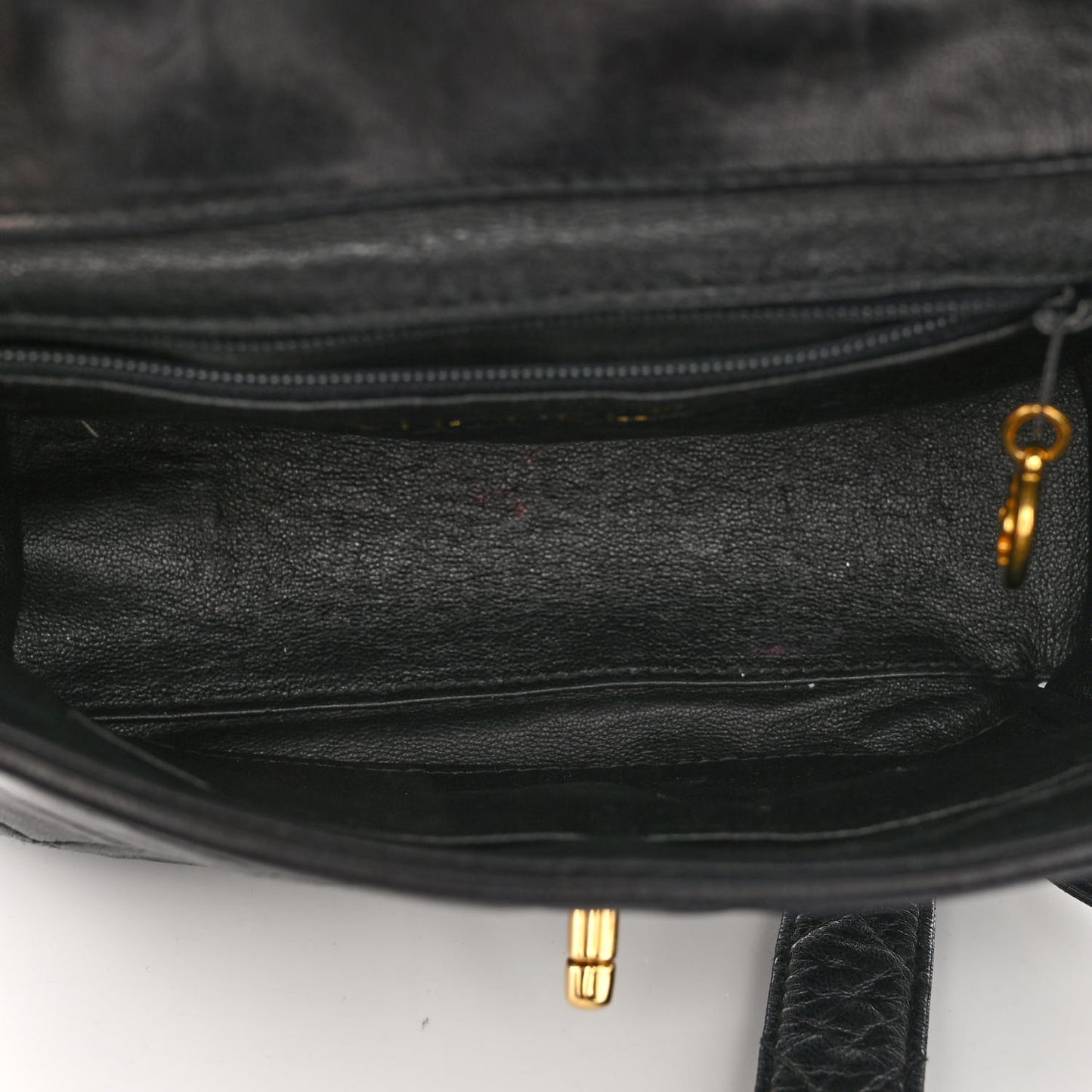 Lambskin Quilted CC Flap Shoulder Bag Black