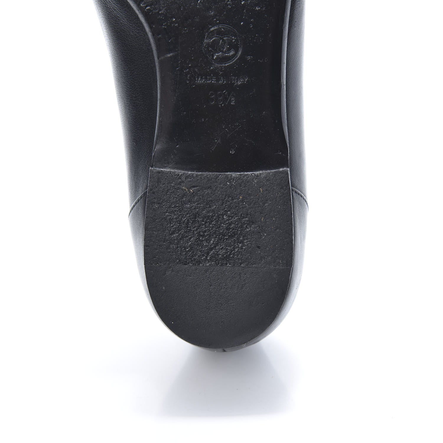 Chanel Lambskin Grosgrain CC Mocassin Loafers 39.5 Black 9 of 11