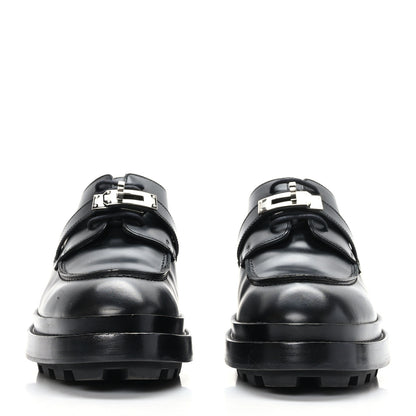 Hermes Glossed Calfskin First Oxford 39.5 Black 2 of 9