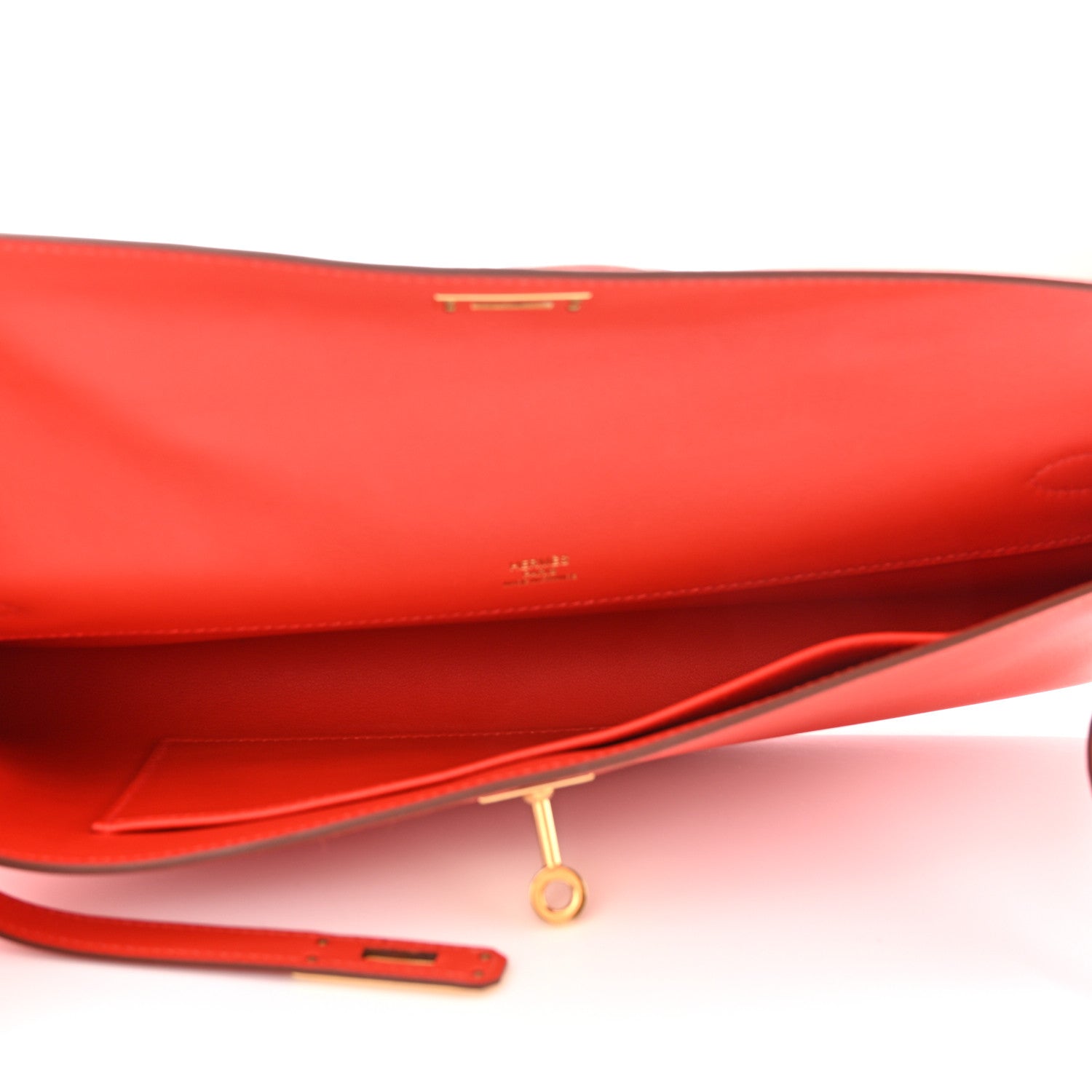 Hermes Swift Kelly Cut Clutch Pochette Capucine 4 of 6