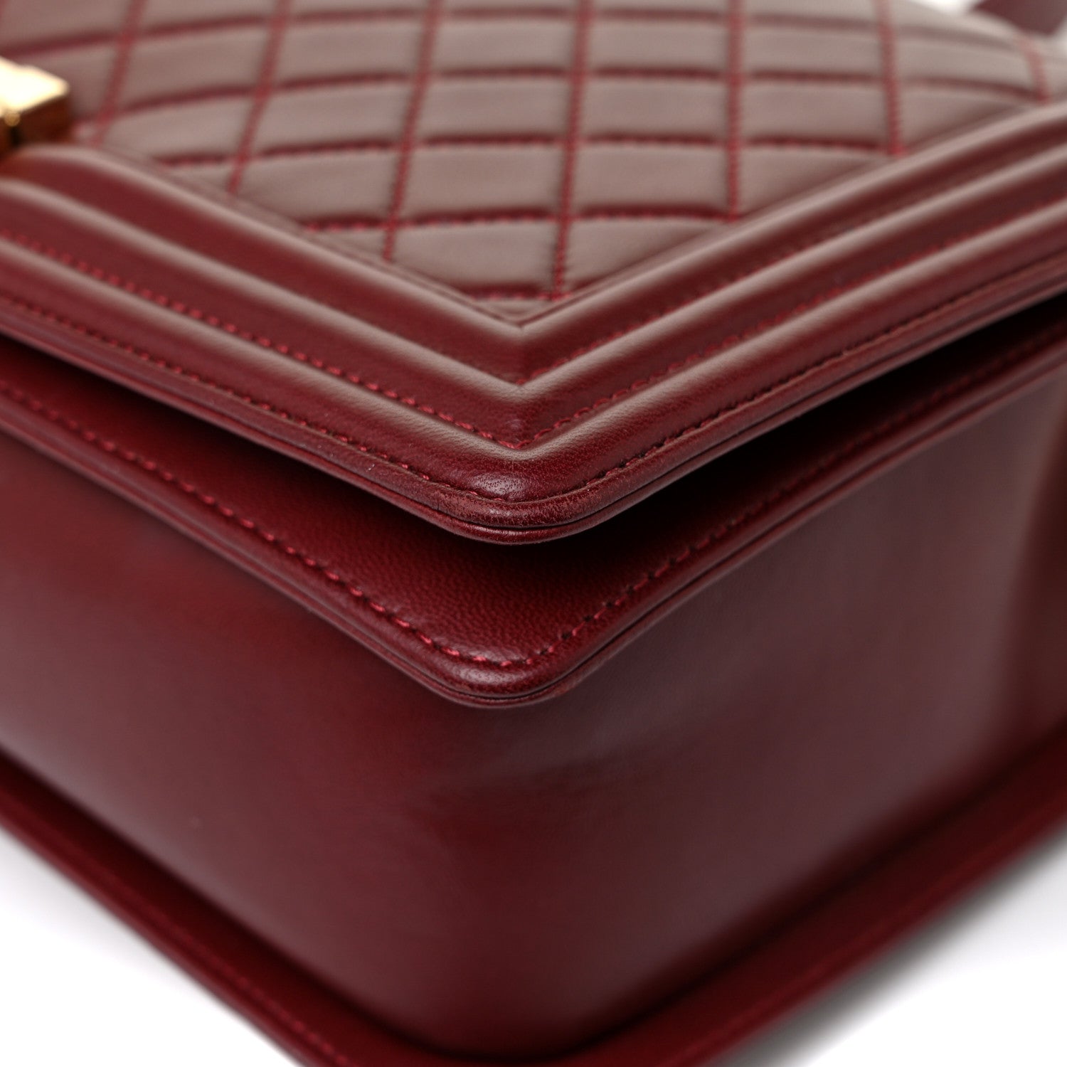 Chanel Lambskin Quilted New Medium Boy Flap Dark Red 11 of 15