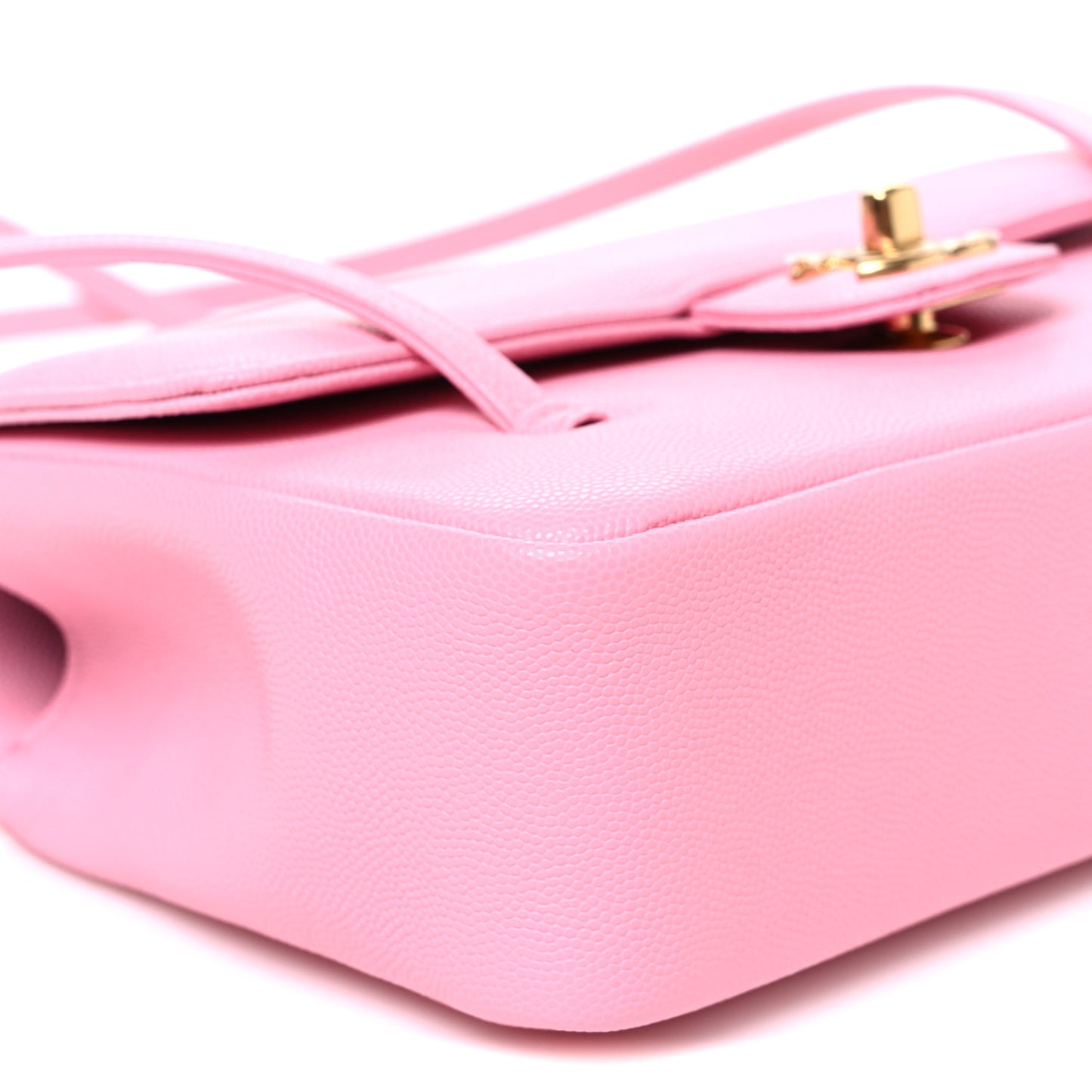Shiny Caviar Preppy Coco Small Flap Rose