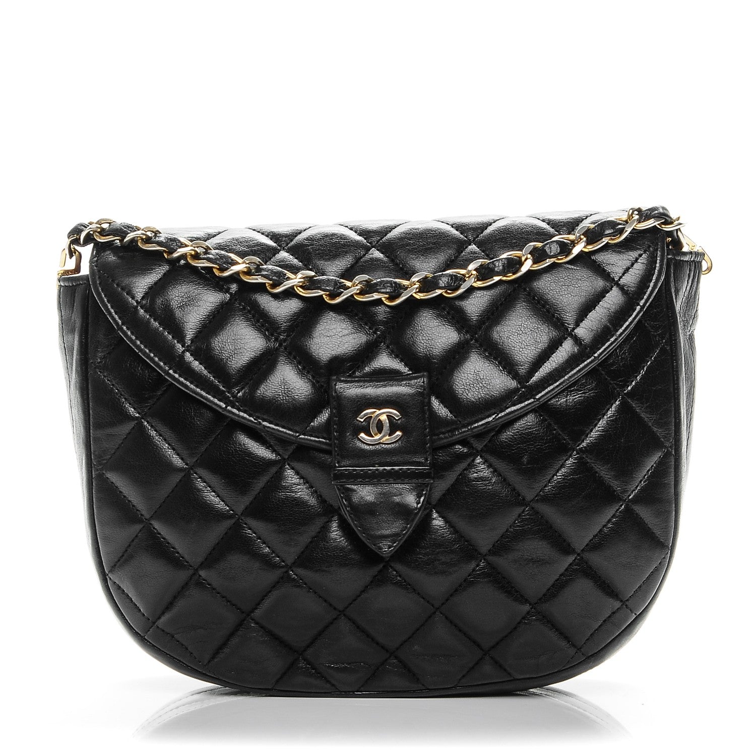 Chanel Lambskin Quilted Shoulder Bag Black 1 of 10