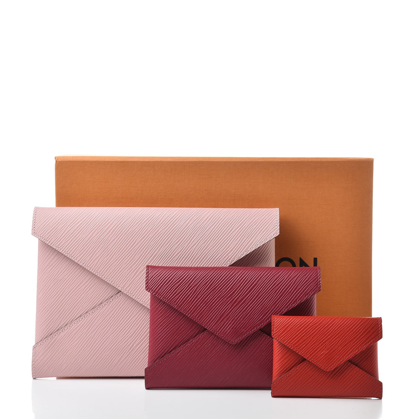 Epi Kirigami Pochette Set Rose Ballerine Fuchsia Coquelicot