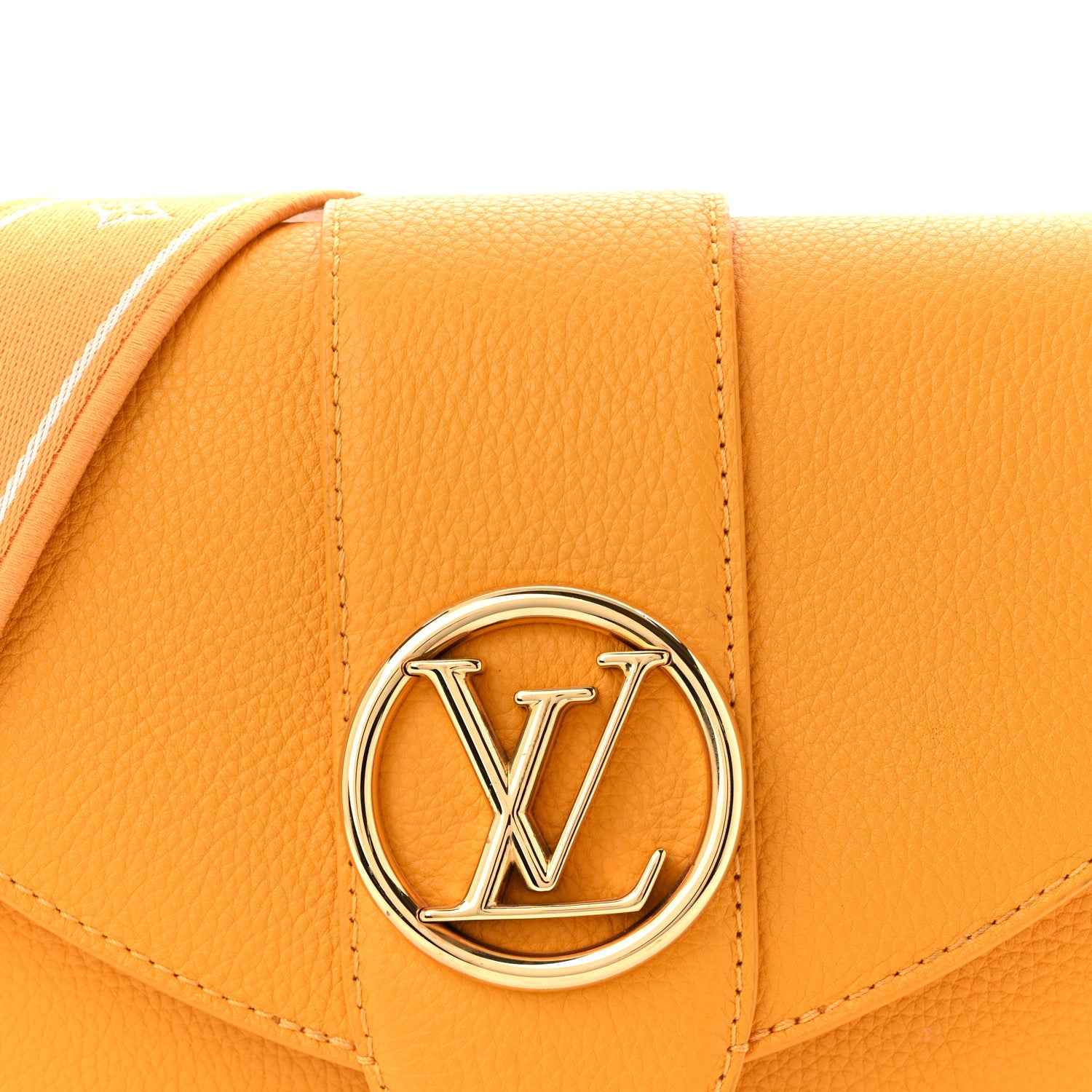 Louis Vuitton Grained Calfskin LV Pont 9 Soft PM Sunbeam 7 of 11