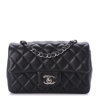 Chanel Lambskin Quilted Mini Rectangular Flap Black 1 of 10