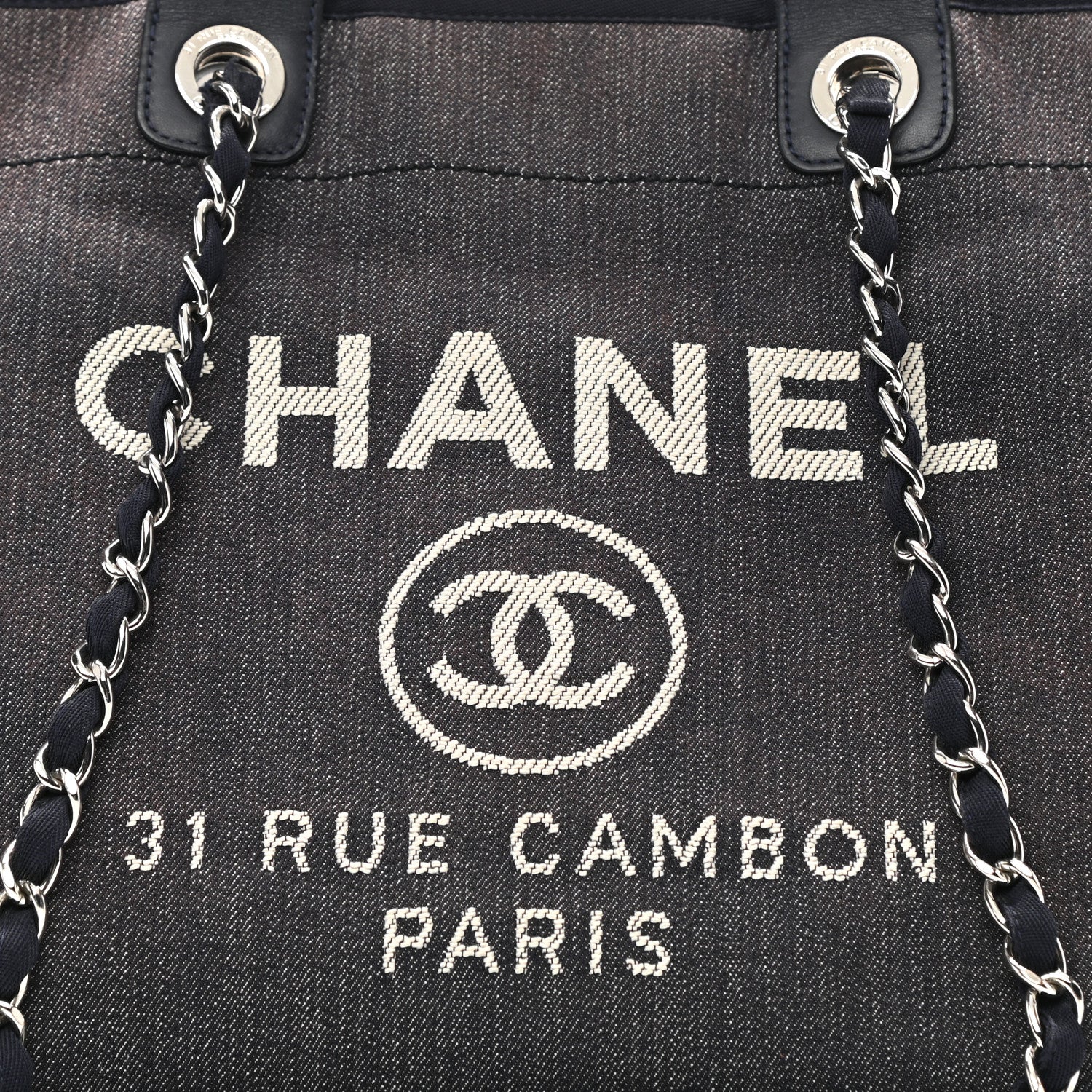 Chanel Canvas Medium Deauville Tote Grey 8 of 15
