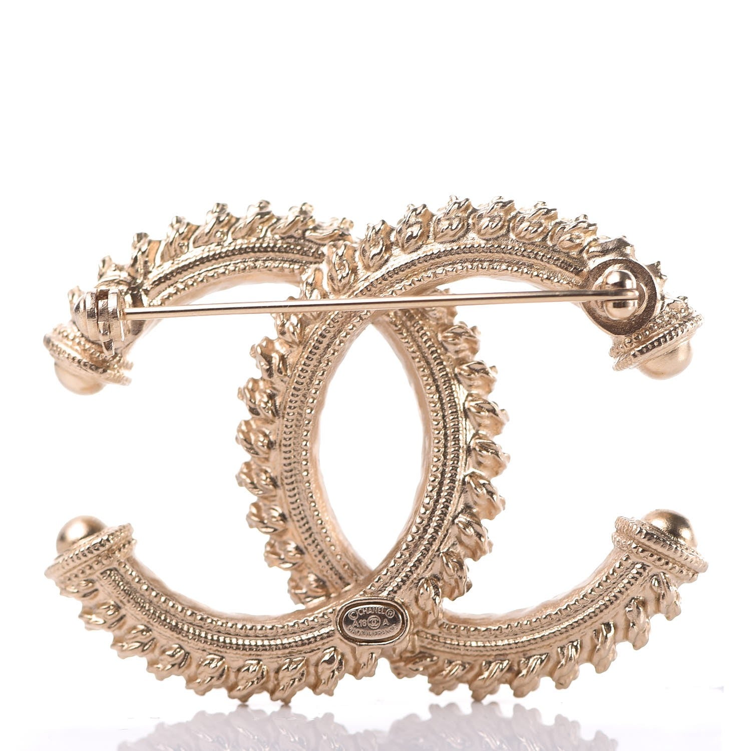 Chanel Rope CC Brooch Black Light Gold 3 of 5