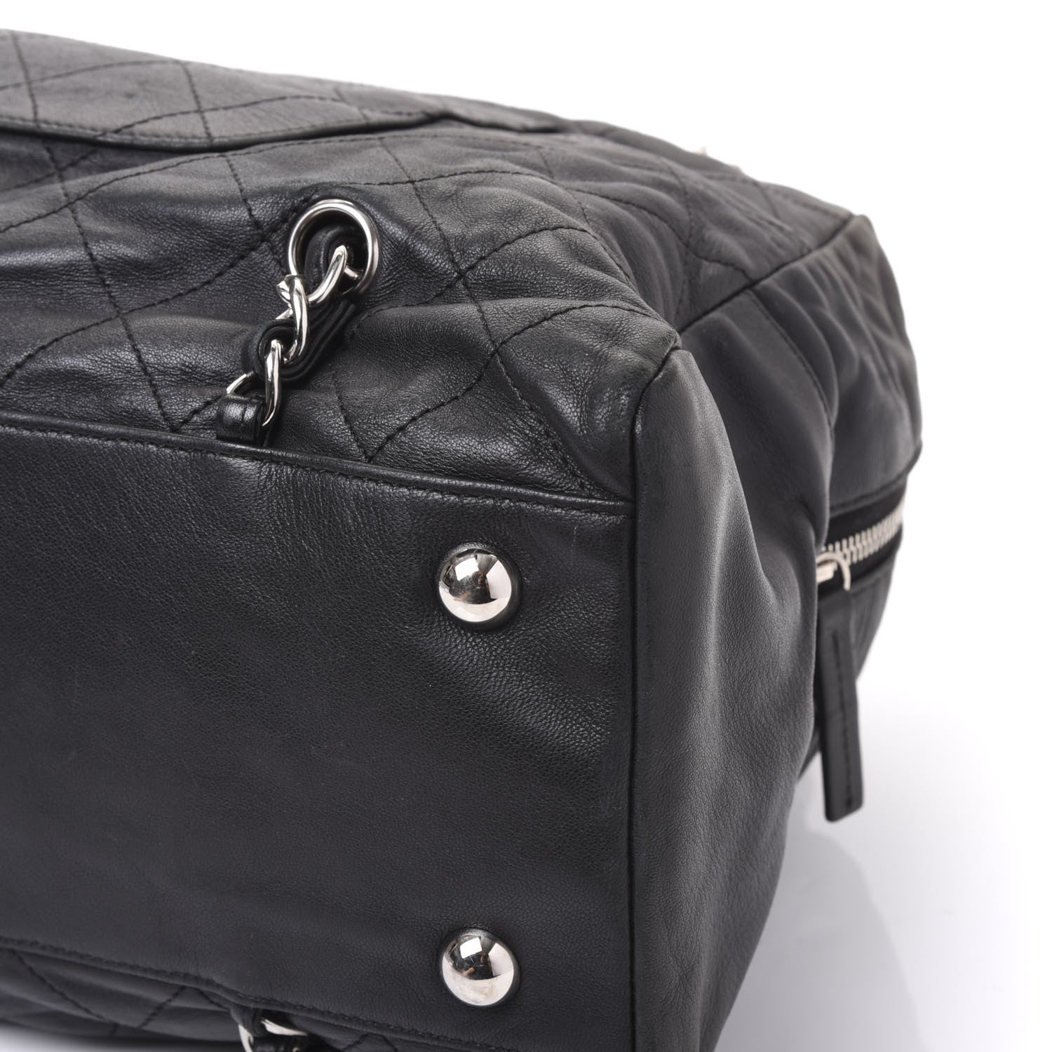 Chanel Lambskin Stitched Shoulder Bag Black 8 of 11
