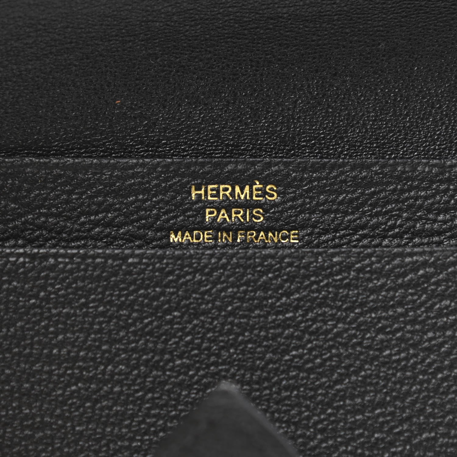 Hermes Chevre Mysore Bearn Card Holder Wallet Black 6 of 10