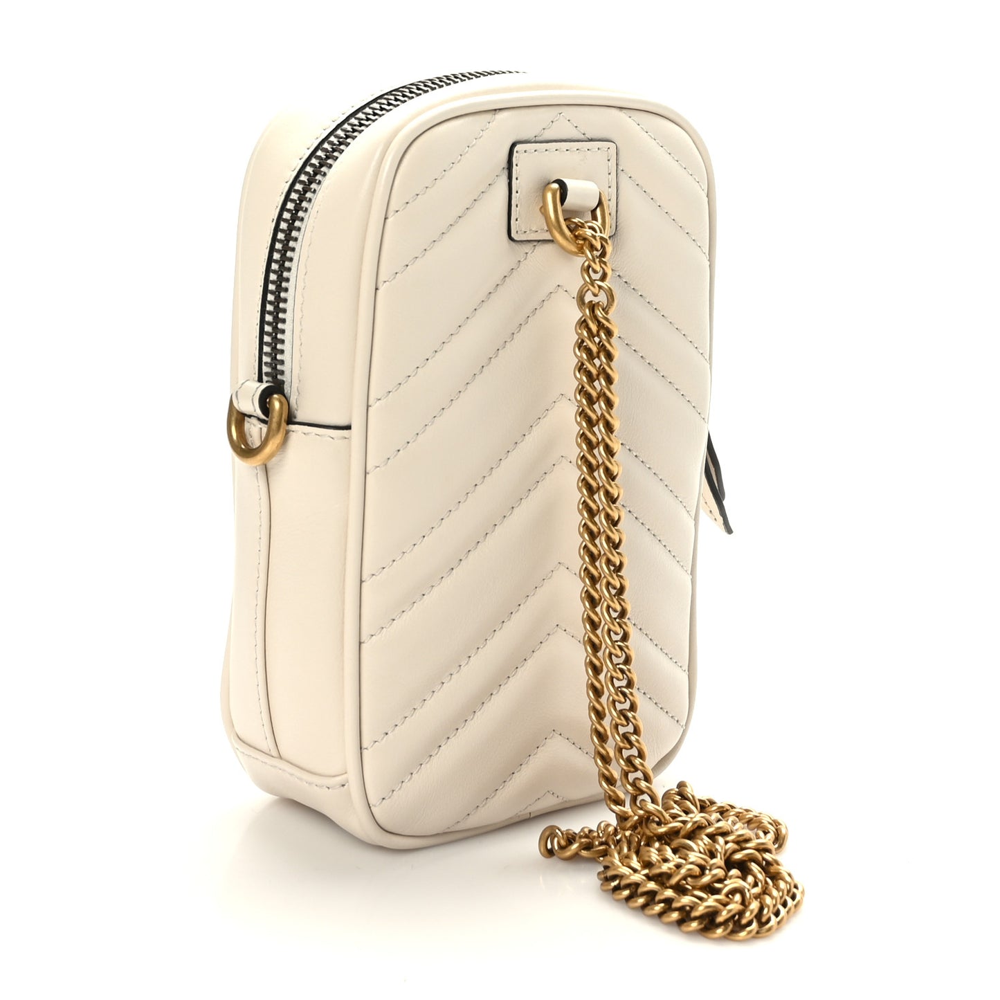 Calfskin Matelasse GG Marmont Mini Bag Coin Purse Mystic White Perfect Pink