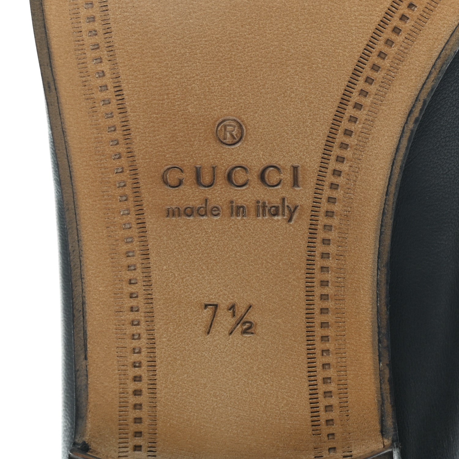 Gucci Lambskin Web Mens Horsebit Loafers 7.5 Black 6 of 7