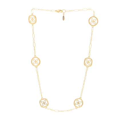 John Hardy 18K Yellow Gold Batu Kawung Station Necklace 16" 3 of 4