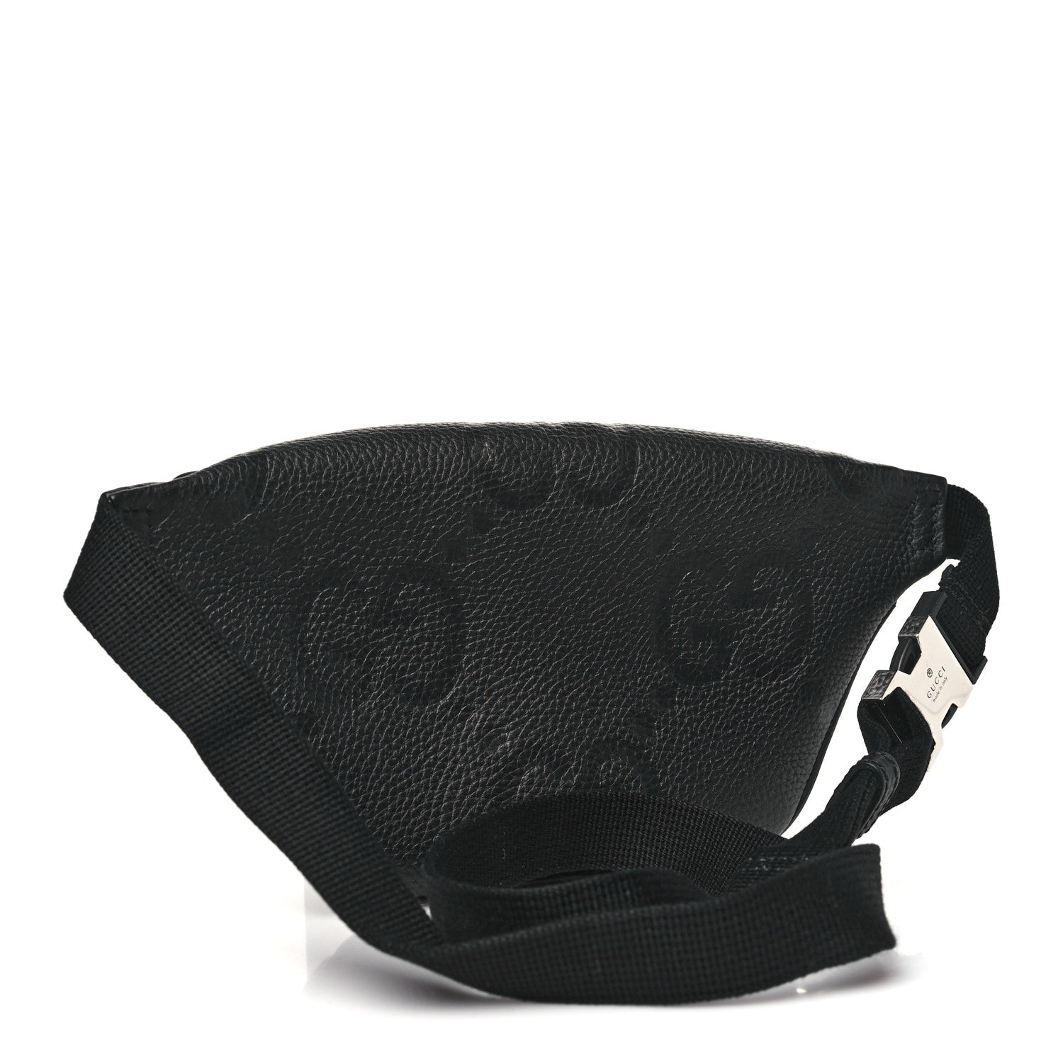 Gucci Piuma Calfskin Jumbo GG Embossed Small Belt Bag Black 3 of 10