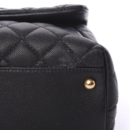 Chanel Caviar Quilted Small Coco Handle Flap Black 10 of 11
