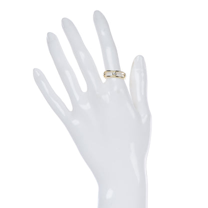 Tiffany 18K Yellow Gold Diamond Elsa Peretti Diamonds by the Yard Ring 55 7.25 2 of 4