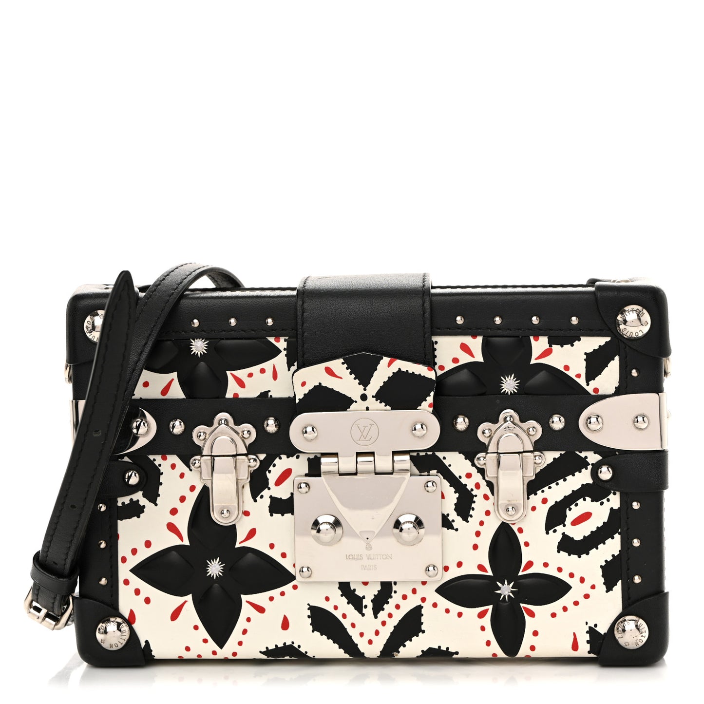 Calfskin Graphic Print Petite Malle