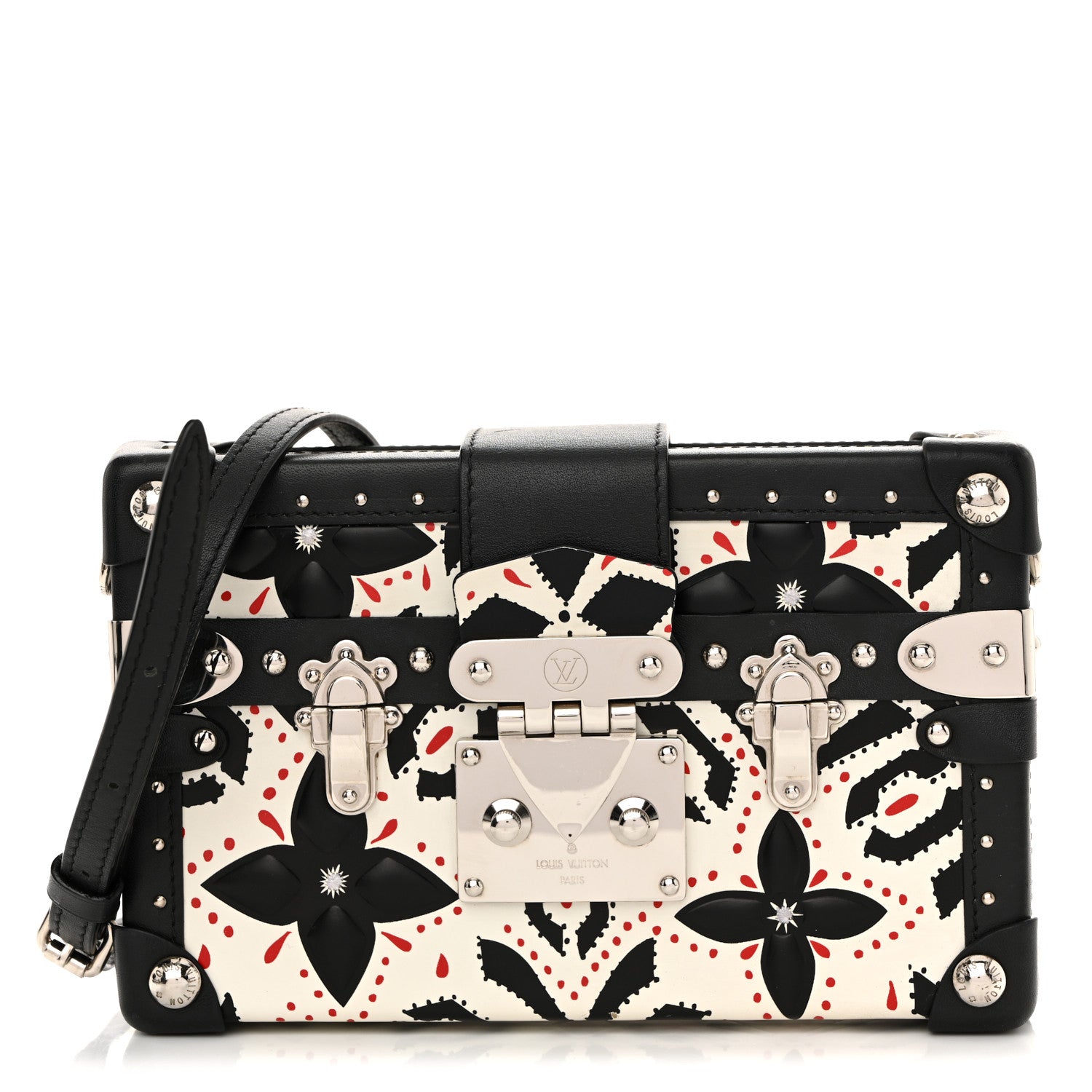 Louis Vuitton Calfskin Graphic Print Petite Malle 1 of 15